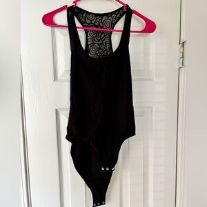 Flirtitude Black Cotton Blend Top